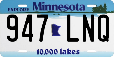 MN license plate 947LNQ