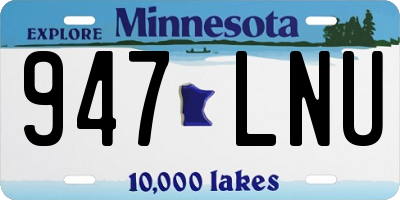 MN license plate 947LNU