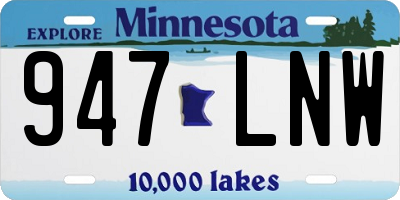 MN license plate 947LNW