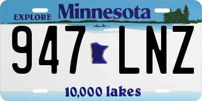 MN license plate 947LNZ