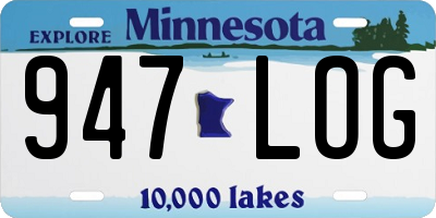 MN license plate 947LOG
