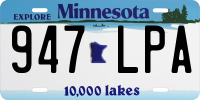MN license plate 947LPA