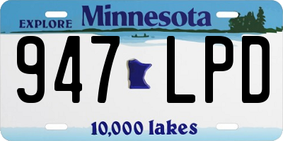 MN license plate 947LPD