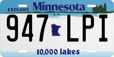 MN license plate 947LPI