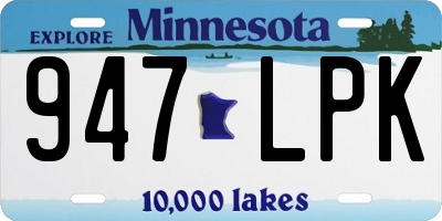 MN license plate 947LPK