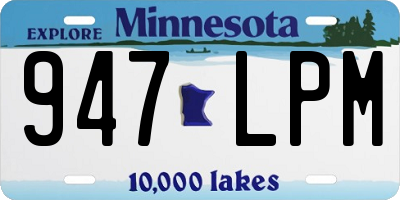 MN license plate 947LPM