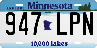 MN license plate 947LPN