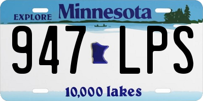 MN license plate 947LPS