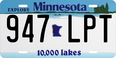 MN license plate 947LPT