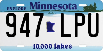MN license plate 947LPU