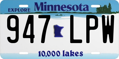 MN license plate 947LPW