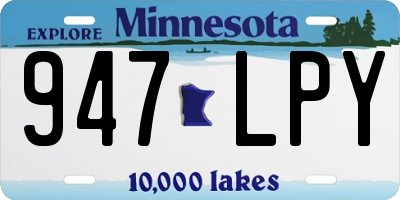 MN license plate 947LPY