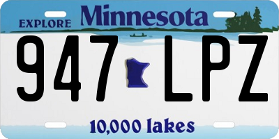 MN license plate 947LPZ