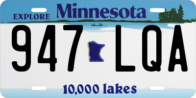 MN license plate 947LQA