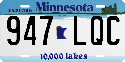 MN license plate 947LQC