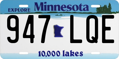 MN license plate 947LQE