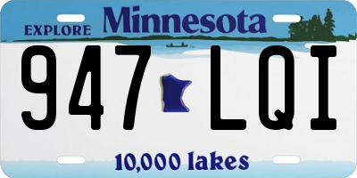 MN license plate 947LQI