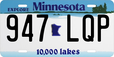 MN license plate 947LQP