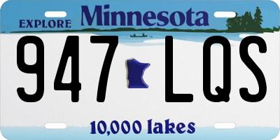 MN license plate 947LQS