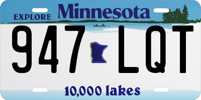 MN license plate 947LQT