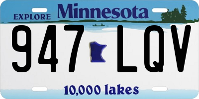 MN license plate 947LQV