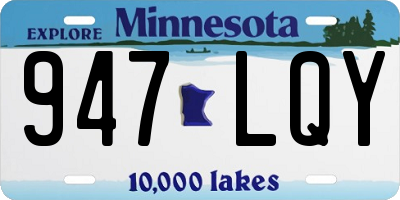 MN license plate 947LQY