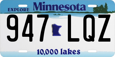 MN license plate 947LQZ
