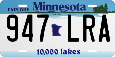 MN license plate 947LRA