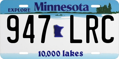 MN license plate 947LRC