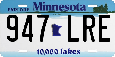 MN license plate 947LRE