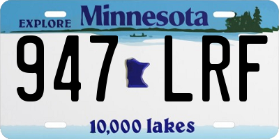 MN license plate 947LRF
