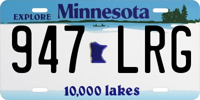 MN license plate 947LRG