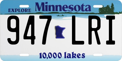 MN license plate 947LRI