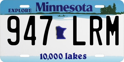 MN license plate 947LRM