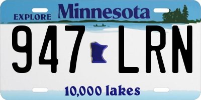 MN license plate 947LRN