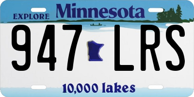 MN license plate 947LRS