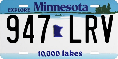 MN license plate 947LRV