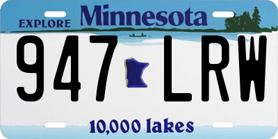 MN license plate 947LRW