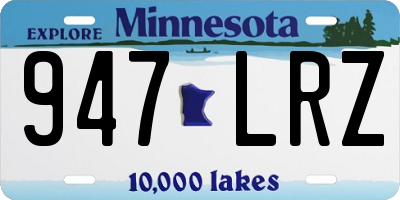 MN license plate 947LRZ