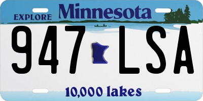 MN license plate 947LSA