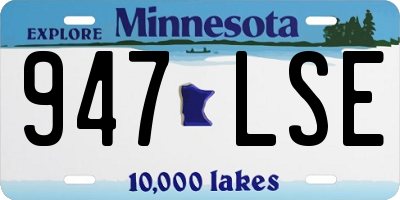 MN license plate 947LSE