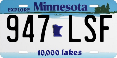 MN license plate 947LSF
