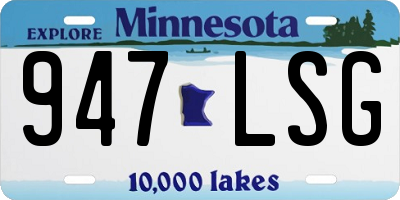 MN license plate 947LSG