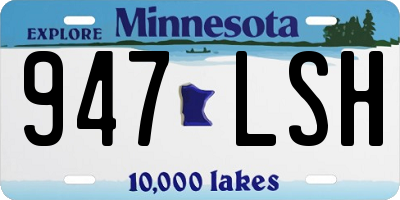 MN license plate 947LSH