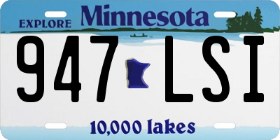 MN license plate 947LSI