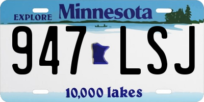 MN license plate 947LSJ