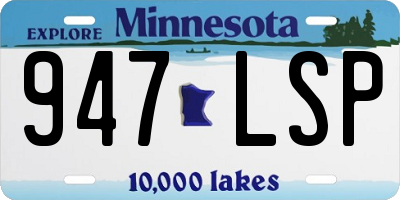 MN license plate 947LSP