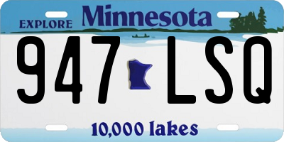 MN license plate 947LSQ