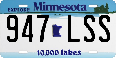 MN license plate 947LSS