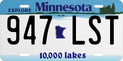 MN license plate 947LST